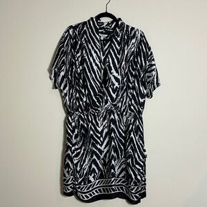 Black and White Patterned Dress